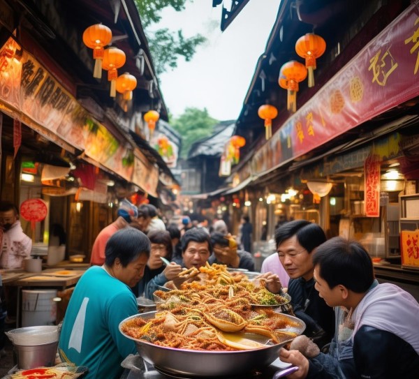 成都特色小吃，美食名镇胜景
